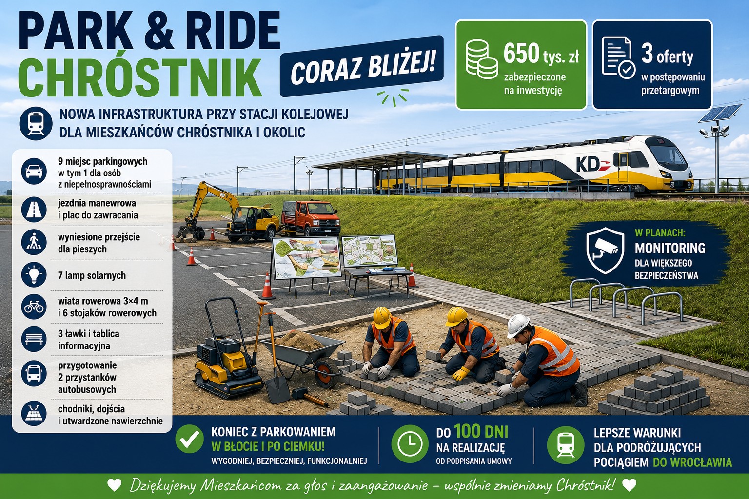Stacja w Chróstniku – koniec z parkowaniem w błocie!